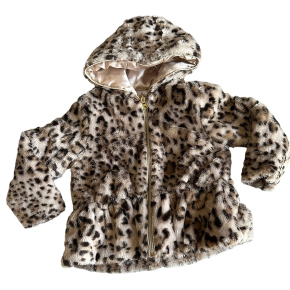 Okie dokie Girls leopard peacoat - Picture 1 of 3
